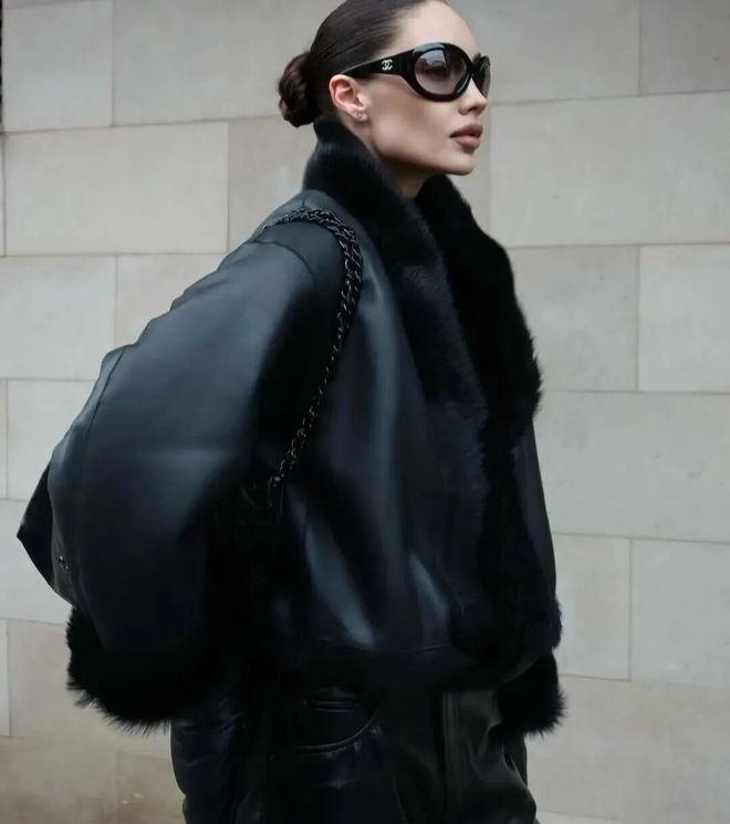 冬天不知道穿什么？那就一黑身也太高级了(图12)