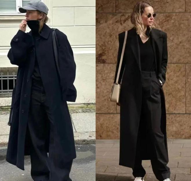 冬天不知道穿什么？那就一黑身也太高级了(图9)